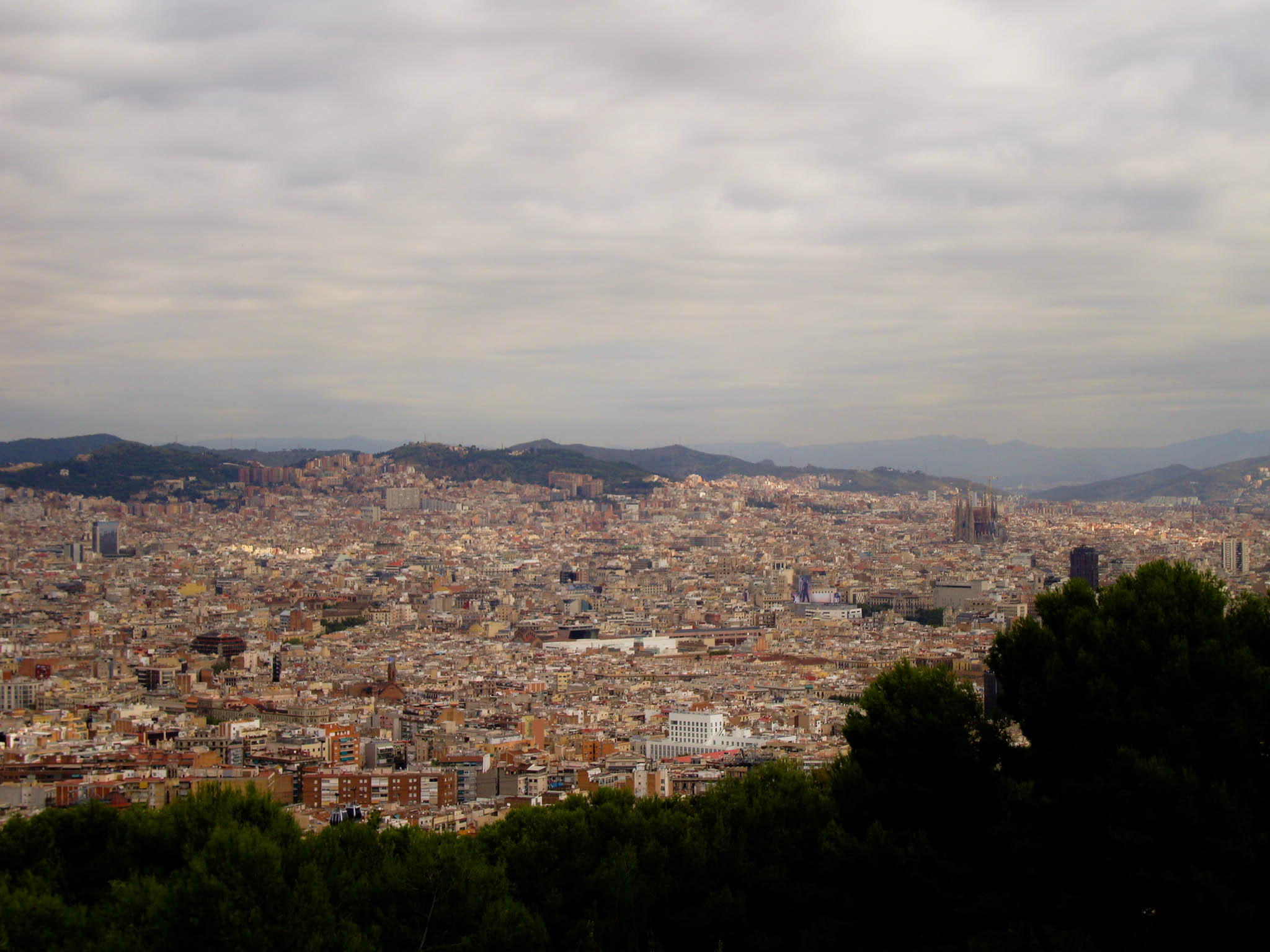 vista dall'alto di Barcellona