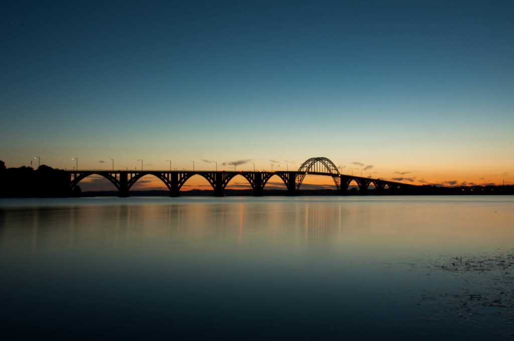 tramonto ponte Danimarca isole