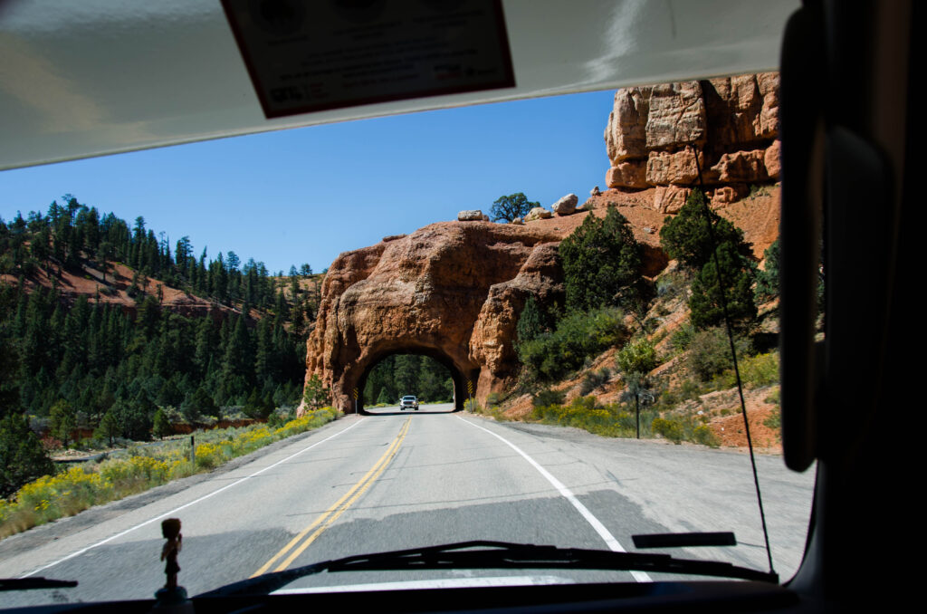 strada verso Gran canyon