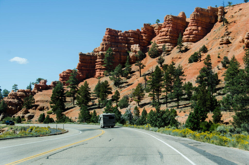 strada verso Gran canyon